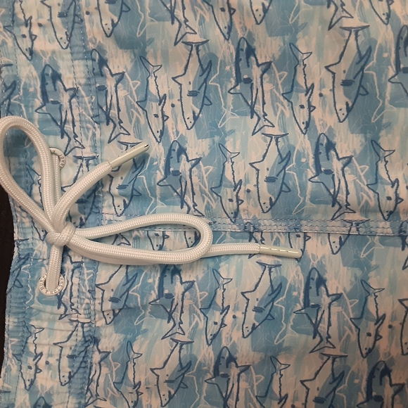 Men's Blue Shark Swim Shorts - Picture 7 of 8